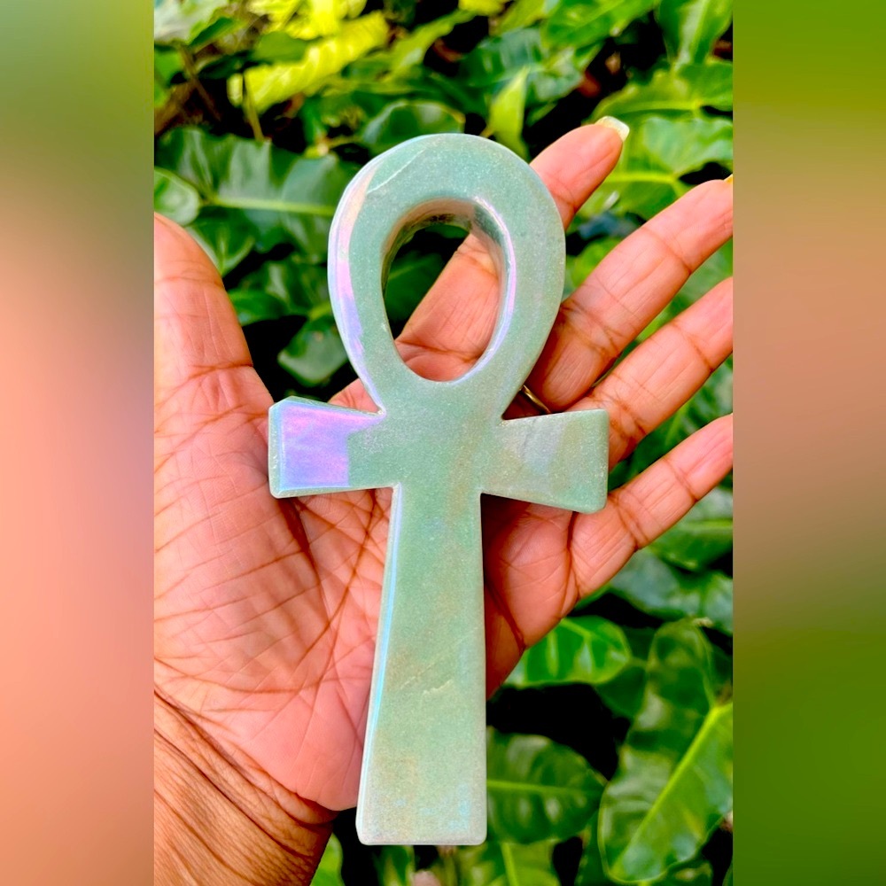 Angel Aura Aventurine Ankh